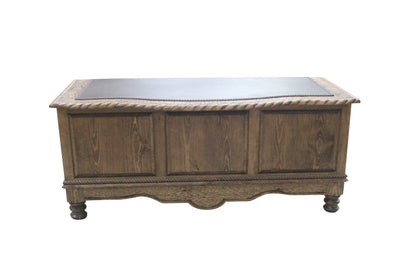 Western Rope Desk with Leather Top